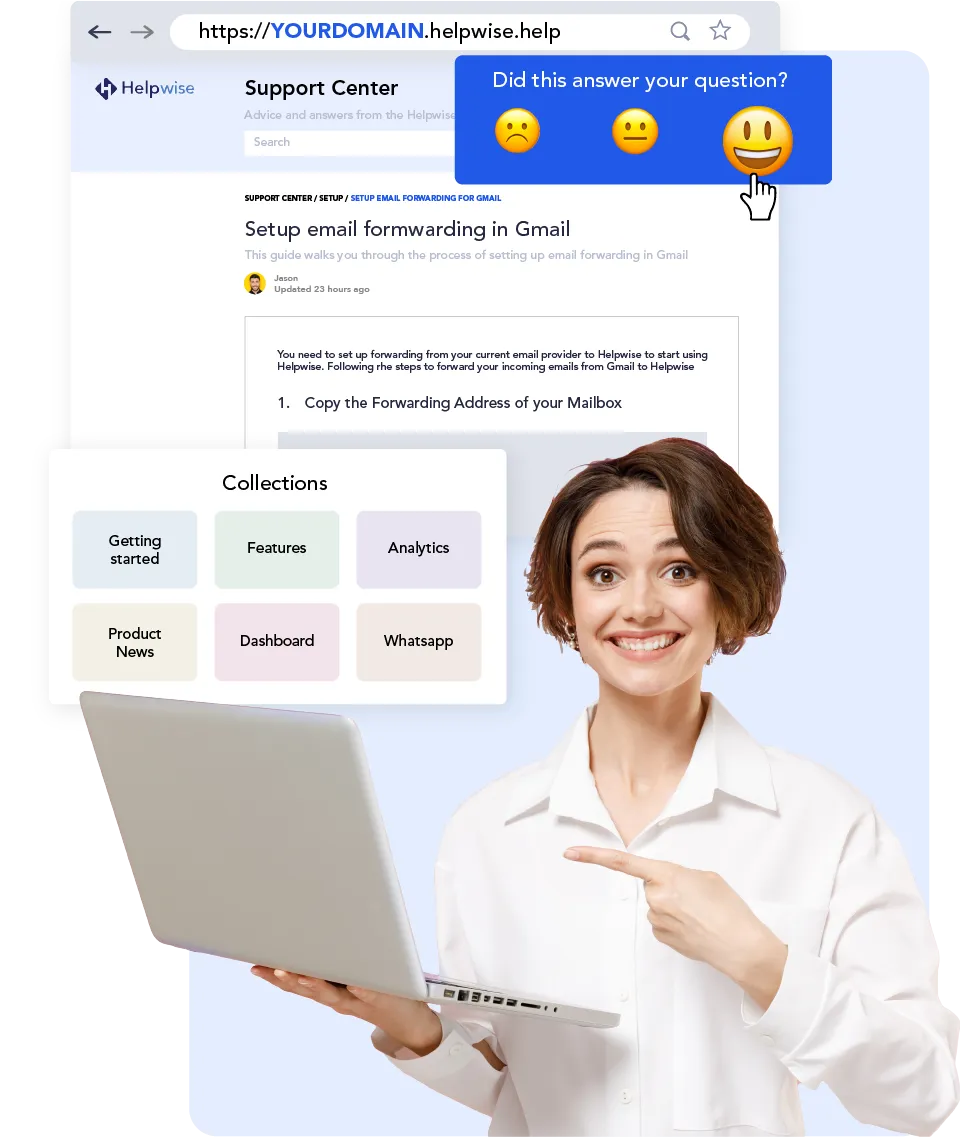 Helpwise self-serve help center and knowledge base