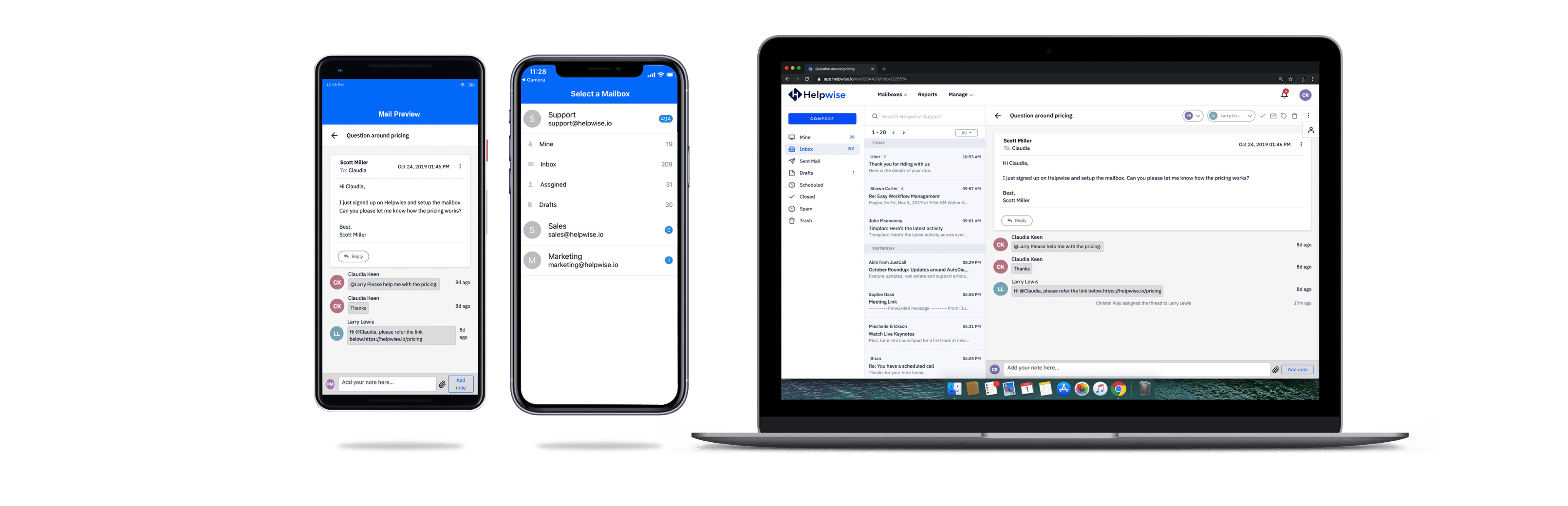 shared inbox web android ios